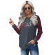 Christmas Pattern Plaid Splice Long Sleeve Top