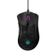 2.4G Wireless Gaming Mouse Rechargeable Mouse with RGB Light Effect 3 Adjustable DPI Hollowed-out Honeycomb Design Black