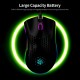 2.4G Wireless Gaming Mouse Rechargeable Mouse with RGB Light Effect 3 Adjustable DPI Hollowed-out Honeycomb Design Black