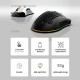 2.4G Wireless Gaming Mouse Rechargeable Mouse with RGB Light Effect 3 Adjustable DPI Hollowed-out Honeycomb Design Black