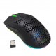 T66 RGB 2.4G Wireless Gaming Mouse RGB Lighting Charging Mouse with Adjustable DPI Ergonomic Design for Desktop Laptop Black