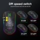 T66 RGB 2.4G Wireless Gaming Mouse RGB Lighting Charging Mouse with Adjustable DPI Ergonomic Design for Desktop Laptop Black