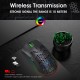 T66 RGB 2.4G Wireless Gaming Mouse RGB Lighting Charging Mouse with Adjustable DPI Ergonomic Design for Desktop Laptop Black