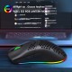 T66 RGB 2.4G Wireless Gaming Mouse RGB Lighting Charging Mouse with Adjustable DPI Ergonomic Design for Desktop Laptop Black