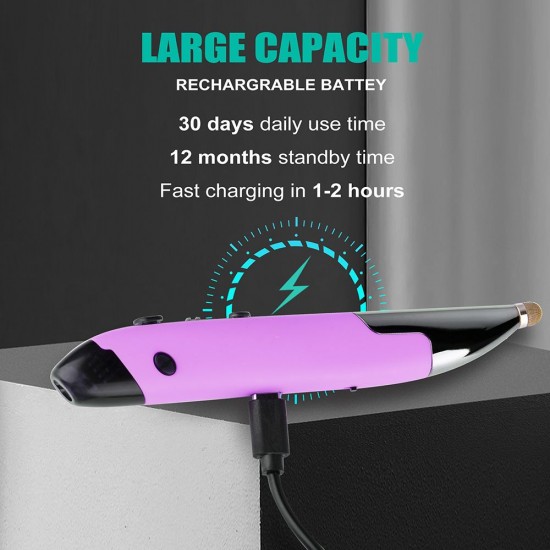 Three Mode 2.4G+BT3.0+5.0 Wireless Optical Pen Mouse 800/1200/1600DPI Rechargeable Pocket Pen Mouse for PC Laptop Computer Blue