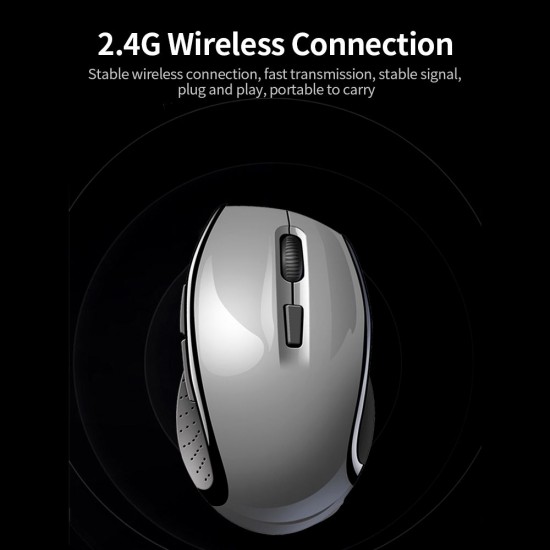 X5 AI Intelligent Voice Mouse 2.4G Wireless Silent Office Mouse 1200DPI Voice Typing/Translation Mouse for Win7/8/10/XP/Mac Black&Grey