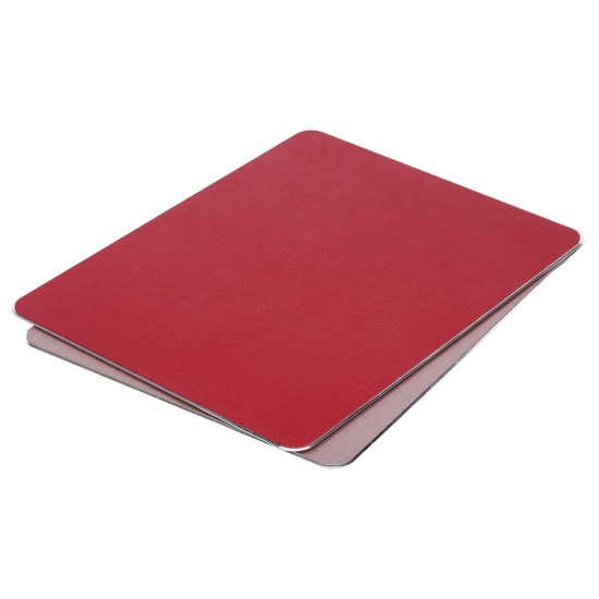 Small Aluminum Mouse Pad PU+PVC Dual Purpose Mouse Pad Gaming Office Mouse Pad 198*160mm Red