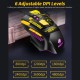 Wired Gaming Mouse Ergonomic Mouse 8 Programmable Buttons 800/1200/1600/2400/3600/4800DPI  6-color Breathing Light, Yellow