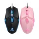 JM-518 6D Wired Gaming Mouse E-sports Gaming Mouse Ergonomic Mice with 4 Adjustable DPI 4-color Breathing Light Plug&Play Black