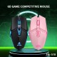 JM-518 6D Wired Gaming Mouse E-sports Gaming Mouse Ergonomic Mice with 4 Adjustable DPI 4-color Breathing Light Plug&Play Black