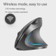 2.4G Wireless Vertical Mouse Rechargeable Upright Ergonomic Mouse 3 Adjustable DPI Levels RGB Flowing Light Plug N Play, Black