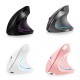 2.4G Wireless Vertical Mouse Rechargeable Upright Ergonomic Mouse 3 Adjustable DPI Levels RGB Flowing Light Plug N Play, Black