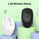 M107 2.4G Wireless Mouse Ergonomic Office Mouse with 3-gear Adjustable DPI Built-in 500mAh Rechargeable Lithium Battery Black