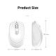 M107 2.4G Wireless Mouse Ergonomic Office Mouse with 3-gear Adjustable DPI Built-in 500mAh Rechargeable Lithium Battery Black