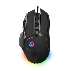 DM502 Wired Gaming Mouse Ergonomic Mice with Optical Engine Maximum 7200DPI 8 Programmable Buttons Colorful RGB Light Effect