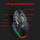 DM502 Wired Gaming Mouse Ergonomic Mice with Optical Engine Maximum 7200DPI 8 Programmable Buttons Colorful RGB Light Effect