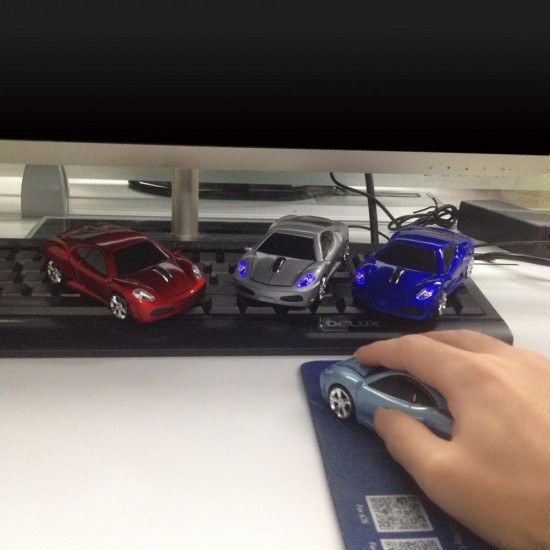 2.4GHz Wireless Racing Car Shaped Optical USB Mouse/Mice 3D 3 Buttons 1000 DPI/CPI for PC Laptop Desktop