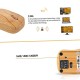 2.4G Wireless Optical Bamboo Mouse 3 Adjustable DPI Computer Mouse with USB Receiver for Notebook PC Laptop Computer Yellow