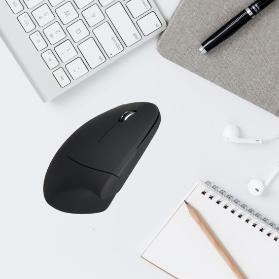 2.4G Wireless Vertical Mouse Left Hand USB Ergonomic Optical Mouse Left-handed High Precision Adjustable 800/ 1200/ 1600 DPI 5 Buttons Replacement for Mac Laptop PC