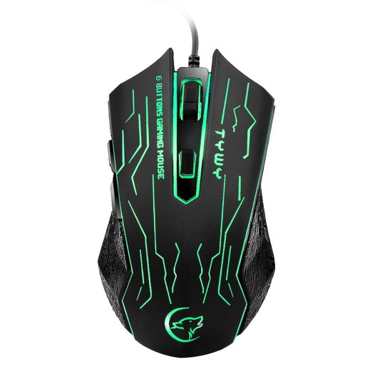 G820 Wired Gaming Mouse 7 Color Backlight 6 Button LED 3200 Optical DPI Computer Mouse Gamer Mouse