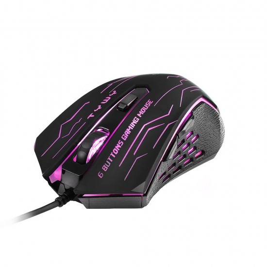 G820 Wired Gaming Mouse 7 Color Backlight 6 Button LED 3200 Optical DPI Computer Mouse Gamer Mouse