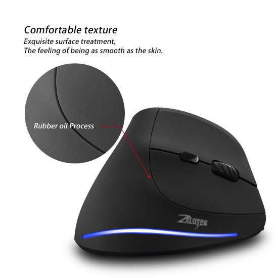 F-35 Mouse Wireless Vertical Mouse Ergonomic Rechargeable 2400 DPI Optional Portable Gaming Mouse for Mac Laptop PC Computer