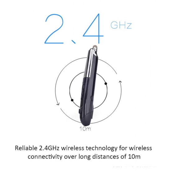 PR-08 2.4Ghz Wireless Optical Touch-pen Mouse 800/1200/1600DPI Wireless Mouse Pen with Web Browsing Laser-Presenter Handwriting Ergonomic Mice for PC Laptop Computer