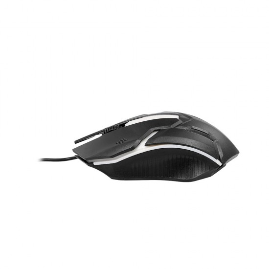 CM-818 Wired Optical Mouse Gaming Mouse 1200DPI USB Gaming Mouse Ergonomic Mouse with Colorful Breathing Light Black