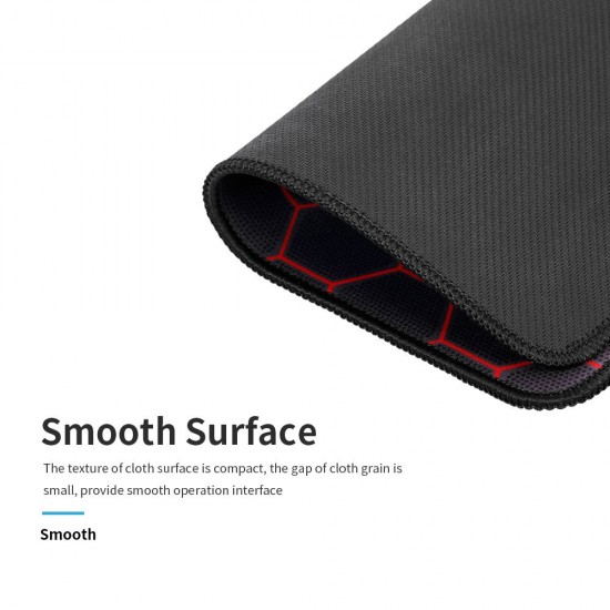 Gaming Mouse Pad Rubber Mouse Pad Anti-skid Wear-resistant Mouse Pad with Locking Edge Design for Office and Home