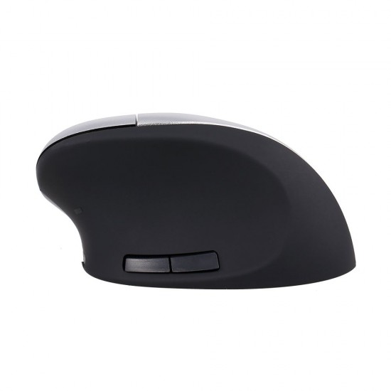 6D Wireless Optical Mouse Vertical Mouse 2.4GHz Gaming Mouse 6 Keys Ergonomic Design Mouse for PC Laptop Black+Silver