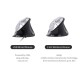 6D Wireless Optical Mouse Vertical Mouse 2.4GHz Gaming Mouse 6 Keys Ergonomic Design Mouse for PC Laptop Black+Silver