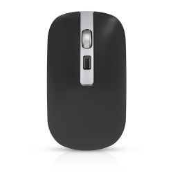 M30 Rechargeable Wireless Mouse 2.4GHz Mice 1600DPI Metal Scroll Wheel For Working Office Black