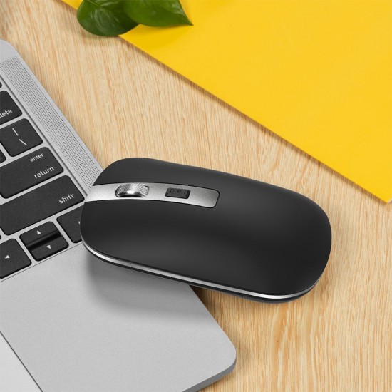 M30 Rechargeable Wireless Mouse 2.4GHz Mice 1600DPI Metal Scroll Wheel For Working Office Black