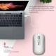 M30 Rechargeable Wireless Mouse 2.4GHz Mice 1600DPI Metal Scroll Wheel For Working Office Black