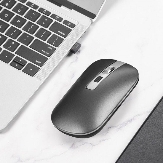 M30 Rechargeable Wireless Mouse 2.4GHz Mice 1600DPI Metal Scroll Wheel For Working Office Black