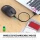 YWYT G850 2.4GHz Wireless Mouse 2400DPI Optical Mouse Rechargeable Mute Office Mouse Ergonomic Mouse for PC Laptop