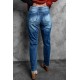 Sunflower Patchwork Straight Leg Distressed Jeans