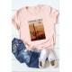 Pink JOSHUA TREE Graphic Print Short Sleeve Graphic Tee