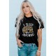 Black I Sleep Around Leopard Car Printed Graphic T Shirt