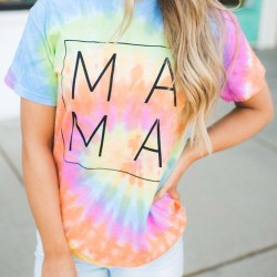 MAMA Tie-Dye Boyfriend Graphic Tee