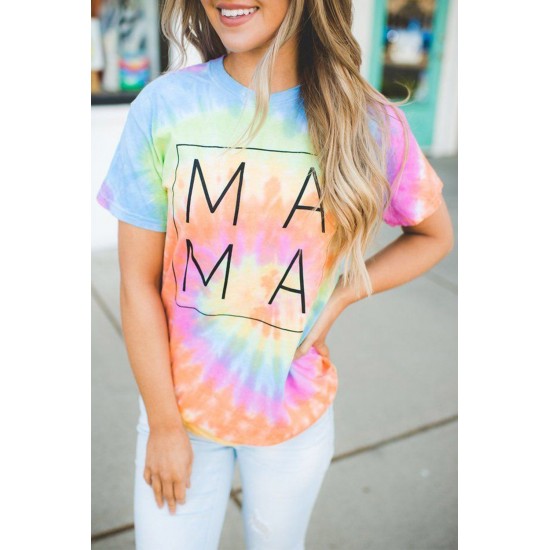 MAMA Tie-Dye Boyfriend Graphic Tee