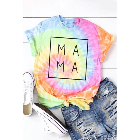 MAMA Tie-Dye Boyfriend Graphic Tee