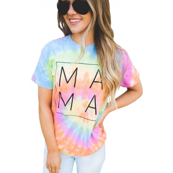 MAMA Tie-Dye Boyfriend Graphic Tee