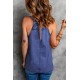 Blue Dandelion Luck Halterneck Denim Tank Top