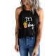 Black It's French Fry Day Funny Graphic Tank Top