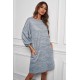 Grey Puff Sleeve Tunic Dress