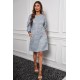 Grey Puff Sleeve Tunic Dress