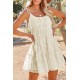 Beige Tiered Textured Babydoll Dress