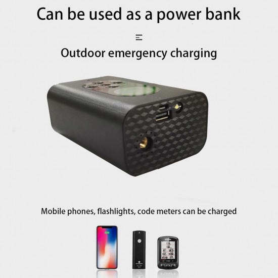 Intelligent Cordless Air Pump Automatic Inflatable Pump Portable Handheld Vehicle Pump LCD Digital Display with Built-in Lighting and Emergency Charge Function