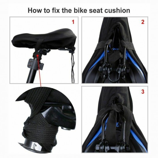 Bike Seat Cover Anti-skid Comfortable Undeformable Wear-resistant With Drawstring